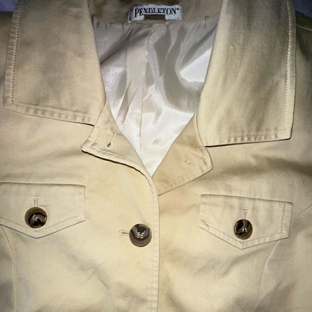 Pendleton Button Up Jacket w/ Button Cuffs Size 12 - image 4